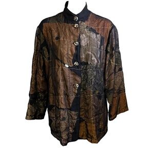 Staley Gretzinger Jacket Size Medium Brown Patchwork Art To Wear Lagenlook Boho